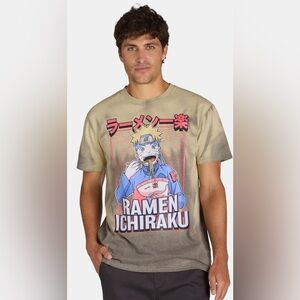 Naruto Men's Graphic Tee with Heat Reactive Color Change Fabric size XL